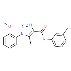 ChemSpider 2D Image | 1-(2-Methoxyphenyl)-5-methyl-N-(3-methylphenyl)-1H-1,2,3-triazole-4-carboxamide | C18H18N4O2