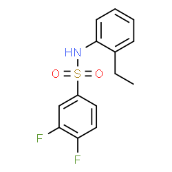 ChemSpider 2D Image | N-(2-Ethylphenyl)-3,4-difluorobenzenesulfonamide | C14H13F2NO2S