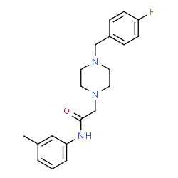 ChemSpider 2D Image | 2-[4-(4-Fluorobenzyl)-1-piperazinyl]-N-(3-methylphenyl)acetamide | C20H24FN3O
