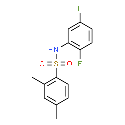 ChemSpider 2D Image | N-(2,5-Difluorophenyl)-2,4-dimethylbenzenesulfonamide | C14H13F2NO2S