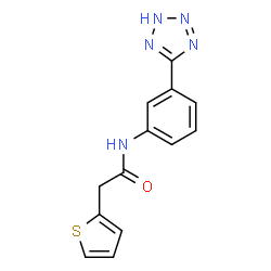 ChemSpider 2D Image | 2-thiopheneacetamide, N-[3-(1H-tetrazol-5-yl)phenyl]- | C13H11N5OS