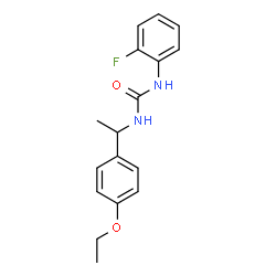 ChemSpider 2D Image | 1-[1-(4-Ethoxyphenyl)ethyl]-3-(2-fluorophenyl)urea | C17H19FN2O2
