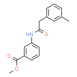 ChemSpider 2D Image | Methyl 3-{[(3-methylphenyl)acetyl]amino}benzoate | C17H17NO3