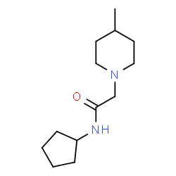 ChemSpider 2D Image | N-Cyclopentyl-2-(4-methyl-1-piperidinyl)acetamide | C13H24N2O