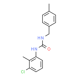 ChemSpider 2D Image | 1-(3-Chloro-2-methylphenyl)-3-(4-methylbenzyl)urea | C16H17ClN2O