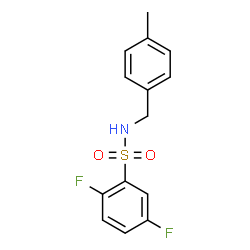 ChemSpider 2D Image | 2,5-Difluoro-N-(4-methylbenzyl)benzenesulfonamide | C14H13F2NO2S
