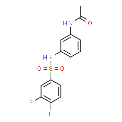 ChemSpider 2D Image | N-(3-{[(3,4-Difluorophenyl)sulfonyl]amino}phenyl)acetamide | C14H12F2N2O3S