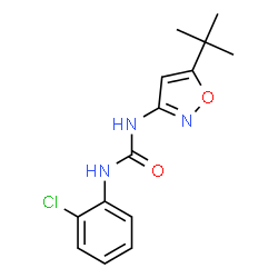 ChemSpider 2D Image | 1-(5-(tert-Butyl)isoxazol-3-yl)-3-(2-chlorophenyl)urea | C14H16ClN3O2
