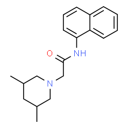 ChemSpider 2D Image | 2-(3,5-Dimethyl-1-piperidinyl)-N-(1-naphthyl)acetamide | C19H24N2O