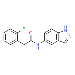 ChemSpider 2D Image | 2-(2-Fluorophenyl)-N-(1H-indazol-5-yl)acetamide | C15H12FN3O
