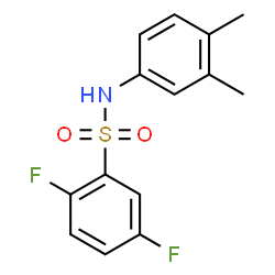 ChemSpider 2D Image | N-(3,4-Dimethylphenyl)-2,5-difluorobenzenesulfonamide | C14H13F2NO2S