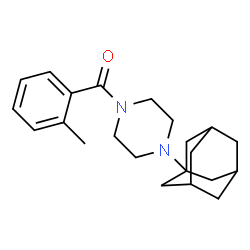 ChemSpider 2D Image | [4-(Adamantan-1-yl)-1-piperazinyl](2-methylphenyl)methanone | C22H30N2O