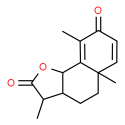 ChemSpider 2D Image | 3,5a,9-trimethyl-2,3,3a,4,5,5a,8,9b-octahydronaphtho[1,2-b]furan-2,8-dione | C15H18O3