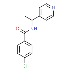 ChemSpider 2D Image | 4-Chloro-N-[1-(4-pyridinyl)ethyl]benzamide | C14H13ClN2O