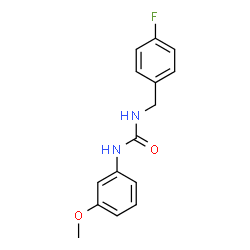 ChemSpider 2D Image | 1-(4-Fluorobenzyl)-3-(3-methoxyphenyl)urea | C15H15FN2O2