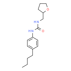 ChemSpider 2D Image | 1-(4-Butylphenyl)-3-(tetrahydro-2-furanylmethyl)urea | C16H24N2O2