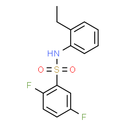 ChemSpider 2D Image | N-(2-Ethylphenyl)-2,5-difluorobenzenesulfonamide | C14H13F2NO2S