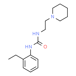 ChemSpider 2D Image | 1-(2-Ethylphenyl)-3-[2-(1-piperidinyl)ethyl]urea | C16H25N3O