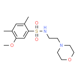 ChemSpider 2D Image | 5-Methoxy-2,4-dimethyl-N-[2-(4-morpholinyl)ethyl]benzenesulfonamide | C15H24N2O4S