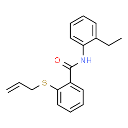 ChemSpider 2D Image | 2-(Allylsulfanyl)-N-(2-ethylphenyl)benzamide | C18H19NOS