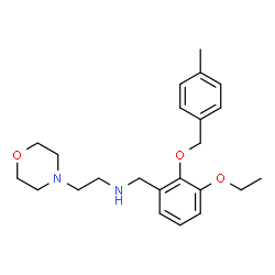 ChemSpider 2D Image | N-{3-Ethoxy-2-[(4-methylbenzyl)oxy]benzyl}-2-(4-morpholinyl)ethanamine | C23H32N2O3