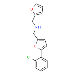 ChemSpider 2D Image | 1-[5-(2-Chlorophenyl)-2-furyl]-N-(2-furylmethyl)methanamine | C16H14ClNO2