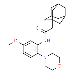 ChemSpider 2D Image | 2-(Adamantan-1-yl)-N-[5-methoxy-2-(4-morpholinyl)phenyl]acetamide | C23H32N2O3