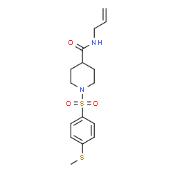 ChemSpider 2D Image | N-Allyl-1-{[4-(methylsulfanyl)phenyl]sulfonyl}-4-piperidinecarboxamide | C16H22N2O3S2