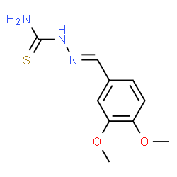 ChemSpider 2D Image | 2-(3,4-dimethoxybenzylidene)hydrazine-1-carbothioamide | C10H13N3O2S