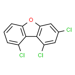 ChemSpider 2D Image | 1,3,9-TRICHLORODIBENZOFURAN | C12H5Cl3O