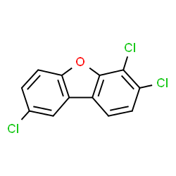 ChemSpider 2D Image | 2,6,7-TRICHLORODIBENZOFURAN | C12H5Cl3O