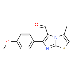 ChemSpider 2D Image | 6-(4-methoxyphenyl)-3-methylimidazo[2,1-b]thiazole-5-carbaldehyde | C14H12N2O2S