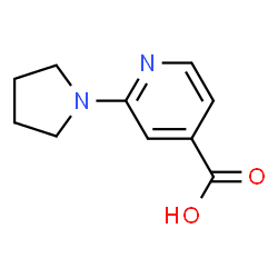 ChemSpider 2D Image | 2-(1-Pyrrolidinyl)isonicotinic acid | C10H12N2O2