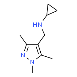 ChemSpider 2D Image | N-[(1,3,5-trimethylpyrazol-4-yl)methyl]cyclopropanamine | C10H17N3