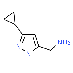 ChemSpider 2D Image | (5-cyclopropyl-1H-pyrazol-3-yl)methanamine | C7H11N3