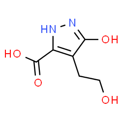 ChemSpider 2D Image | 4-(2-hydroxyethyl)-5-oxo-1,2-dihydropyrazole-3-carboxylic acid | C6H8N2O4