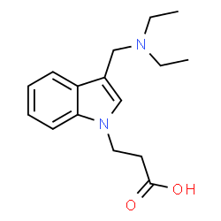 ChemSpider 2D Image | 3-{3-[(DIETHYLAMINO)METHYL]INDOL-1-YL}PROPANOIC ACID | C16H22N2O2