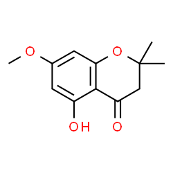 ChemSpider 2D Image | 5-Hydroxy-7-methoxy-2,2-dimethyl-2,3-dihydro-4H-chromen-4-one | C12H14O4