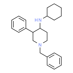 ChemSpider 2D Image | 1-Benzyl-N-cyclohexyl-3-phenyl-4-piperidinamine | C24H32N2