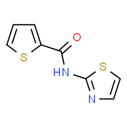 ChemSpider 2D Image | N-(1,3-Thiazol-2-yl)-2-thiophenecarboxamide | C8H6N2OS2