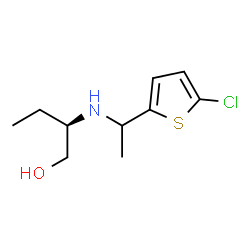 ChemSpider 2D Image | (2R)-2-{[1-(5-Chloro-2-thienyl)ethyl]amino}-1-butanol | C10H16ClNOS