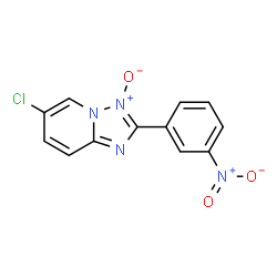 ChemSpider 2D Image | 6-Chloro-2-(3-nitrophenyl)[1,2,4]triazolo[1,5-a]pyridine 3-oxide  | C12H7ClN4O3