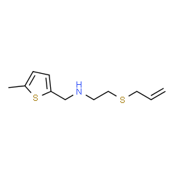 ChemSpider 2D Image | 2-(Allylsulfanyl)-N-[(5-methyl-2-thienyl)methyl]ethanamine | C11H17NS2