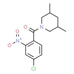 ChemSpider 2D Image | Piperidine, 1-(4-chloro-2-nitrobenzoyl)-3,5-dimethyl- | C14H17ClN2O3