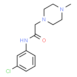 ChemSpider 2D Image | N-(3-Chlorophenyl)-2-(4-methyl-1-piperazinyl)acetamide | C13H18ClN3O