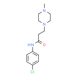 ChemSpider 2D Image | N-(4-Chlorophenyl)-4-methyl-1-piperazinepropanamide | C14H20ClN3O