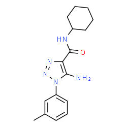 ChemSpider 2D Image | 5-Amino-N-cyclohexyl-1-(3-methylphenyl)-1H-1,2,3-triazole-4-carboxamide | C16H21N5O