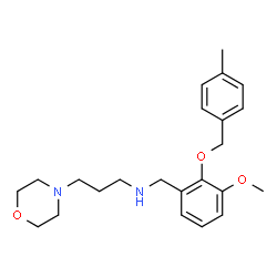 ChemSpider 2D Image | [3-Methoxy-2-(4-methyl-benzyloxy)-benzyl]-(3-morpholin-4-yl-propyl)-amine | C23H32N2O3