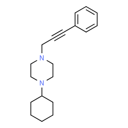 ChemSpider 2D Image | 1-Cyclohexyl-4-(3-phenyl-2-propyn-1-yl)piperazine | C19H26N2