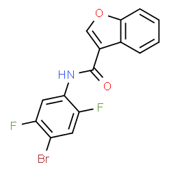 ChemSpider 2D Image | N-(4-Bromo-2,5-difluorophenyl)-1-benzofuran-3-carboxamide | C15H8BrF2NO2